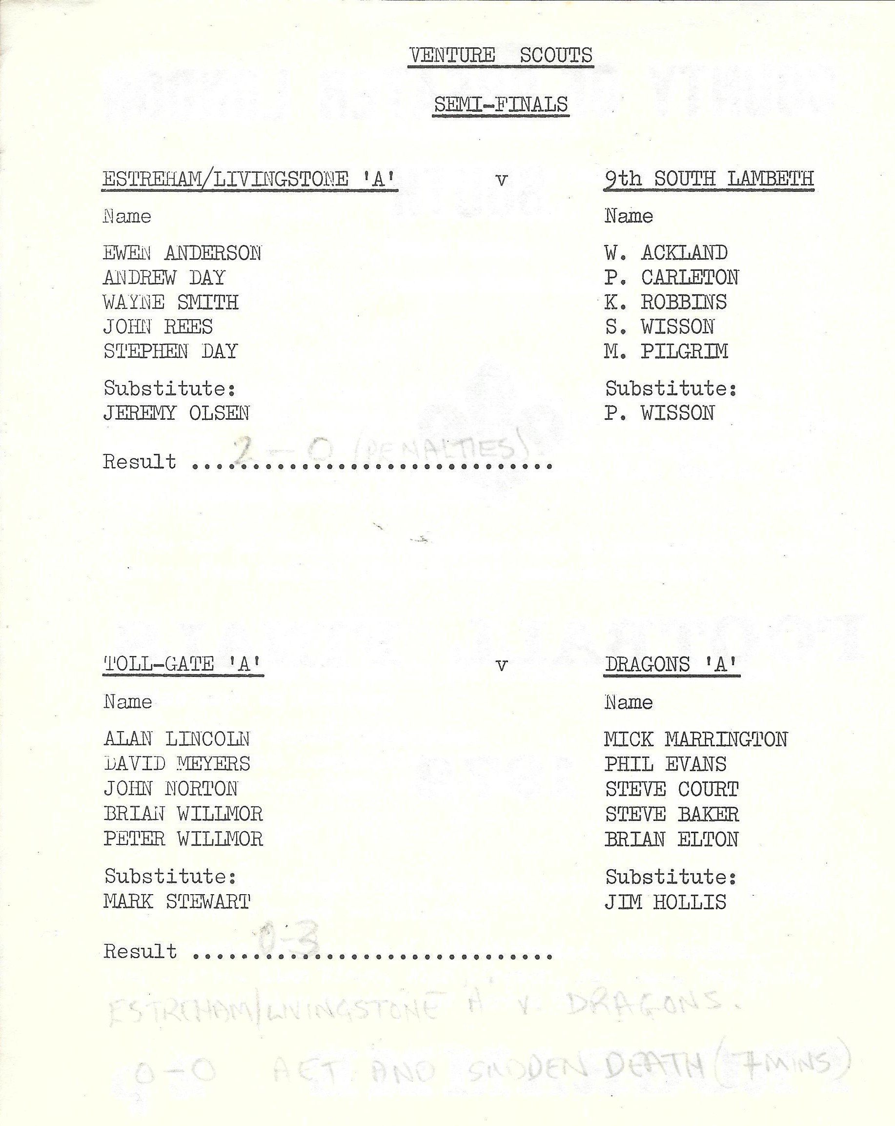 5-A-Side Finals Programme 1972